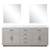 Lexora - Abbey 80" W x 22" D White Oak Double Bath Vanity Carrara Marble Countertop and 30 in Mirrors - LVA80DM110