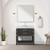 Lexora - Norwalk 36" W x 22" D Black Oak Single Bath Vanity Carrara Marble Countertop and 34 in Mirror - LVN36SJ110