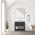 Lexora - Norwalk 36" W x 22" D Black Oak Single Bath Vanity Carrara Marble Countertop and 34 in Mirror - LVN36SJ110