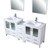 Lexora - Norwalk 72" W x 22" D Brown Oak Double Bath Vanity and Carrara Marble Top - LVN72DK100