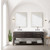 Lexora - Norwalk 72" W x 22" D Brown Oak Double Bath Vanity and Cultured Marble Top - LVN72DK300