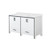 Lexora - Ziva 60" W x 22" D White Double Bath Vanity and White Quartz Top - LVZV60DA200