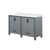 Lexora - Ziva 60" W x 22" D Dark Grey Double Bath Vanity and White Quartz Top - LVZV60DB200