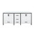 Lexora - Ziva 72" W x 22" D White Double Bath Vanity and White Quartz Top - LVZV72DA200