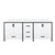 Lexora - Ziva 80" W x 22" D White Double Bath Vanity and White Quartz Top - LVZV80DA200