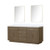 Lexora - Ziva 80" W x 22" D Rustic Barnwood Double Bath Vanity and White Quartz Top - LVZV80DN200