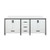 Lexora - Ziva 84" W x 22" D White Double Bath Vanity and White Quartz Top - LVZV84DA200
