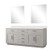 Lexora - Jacques 36" W x 22" D Left Offset White Bath Vanity and 34 in. Mirrors - LJ342236SA00M34L
