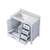 Lexora - Jacques 36" W x 22" D Left Offset White Bath Vanity and Carrara Marble Top - LJ342236SADS000L