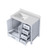 Lexora - Jacques 36" W x 22" D Left Offset White Bath Vanity and White Quartz Top - LJ342236SAWQ000L