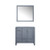 Lexora - Jacques 36" W x 22" D Right Offset Dark Grey Bath Vanity and 34 in. Mirrors - LJ342236SB00M34R