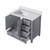 Lexora - Jacques 36" W x 22" D Left Offset Distressed Grey Bath Vanity and White Quartz Top - LJ342236SDWQ000L