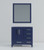 Lexora - Jacques 36" W x 22" D Left Offset Navy Blue Bath Vanity and 34 in. Mirrors - LJ342236SE00M34L