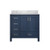 Lexora - Jacques 36" W x 22" D Right Offset Navy Blue Bath Vanity and Carrara Marble Top - LJ342236SEDS000R