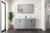 Lexora - Jacques 60" W x 22" D Distressed Grey Double Bath Vanity and White Quartz Top - LJ342260DDWQ000
