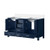 Lexora - Jacques 60" W x 22" D Navy Blue Double Bath Vanity and White Quartz Top - LJ342260DEWQ000