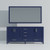 Lexora - Jacques 72" W x 22" D Navy Blue Double Bath Vanity and 28 in. Mirror - LJ342272DE00M70