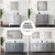 Lexora - Jacques 72" W x 22" D Navy Blue Double Bath Vanity and 28 in. Mirror - LJ342272DE00M70