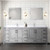 Lexora - Jacques 84" W x 22" D Distressed Grey Double Bath Vanity and White Quartz Top - LJ342284DDWQ000
