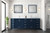 Lexora - Jacques 84" W x 22" D Navy Blue Double Bath Vanity - LJ342284DE00000