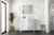 Lexora - Jacques 36" W x 22" D Right Offset White Bath Vanity and Cultured Marble Top - LVJ36SA300R