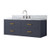 Lexora - Jacques 36" W x 22" D Left Offset Navy Blue Bath Vanity and Cultured Marble Top - LVJ36SE300L