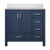 Lexora - Jacques 36" W x 22" D Left Offset Navy Blue Bath Vanity and Cultured Marble Top - LVJ36SE300L