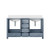 Lexora - Jacques 60" W x 22" D Dark Grey Bath Vanity and Cultured Marble Top - LVJ60DB300