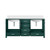 Lexora - Jacques 72" W x 22" D Green Bath Vanity and Cultured Marble Top - LVJ72DG300
