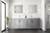 Lexora - Jacques 84" W x 22" D Distressed Grey Bath Vanity and Cultured Marble Top - LVJ84DD300
