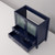 Lexora - Volez 36" W x 18.25" D Navy Blue Bath Vanity - LV341836SE00000
