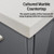 Lexora - Geneva 60" W x 22" D Dark Grey Double Bath Vanity and Cultured Marble Top - LVG60DB300
