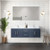 Lexora - Geneva 60" W x 22" D Navy Blue Double Bath Vanity and Cultured Marble Top - LVG60DE300