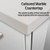 Lexora - Geneva 60" W x 22" D Glossy White Double Bath Vanity and Cultured Marble Top - LVG60DM300