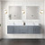 Lexora - Geneva 72" W x 22" D Dark Grey Double Bath Vanity and White Quartz Top - LVG72DB200