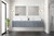 Lexora - Geneva 84" W x 22" D Dark Grey Double Bath Vanity and Cultured Marble Top - LVG84DB300