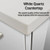 Lexora - Geneva 84" W x 22" D Glossy White Double Bath Vanity and White Quartz Top - LVG84DM200