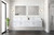 Lexora - Geneva 84" W x 22" D Glossy White Double Bath Vanity and Cultured Marble Top - LVG84DM300