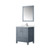 Lexora - Geneva 84" W x 22" D Glossy White Double Bath Vanity and Cultured Marble Top - LVG84DM300
