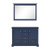 Lexora - Dukes 48" W x 22" D Navy Blue Double Bath Vanity and 46 in. Mirror - LD342248DE00M46