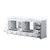 Lexora - Dukes 84" W x 22" D White Double Bath Vanity and White Quartz Top - LD342284DAWQ000