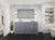 Lexora - Dukes 60" W x 22" D Dark Grey Double Bath Vanity and Cultured Marble Top - LVD60DB300