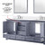 Lexora - Dukes 72" W x 22" D Dark Grey Double Bath Vanity and Cultured Marble Top - LVD72DB300