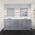 Lexora - Dukes 80" W x 22" D Dark Grey Double Bath Vanity and Cultured Marble Top - LVD80DB300