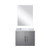 Lexora - Geneva 24" W x 22" D Dark Grey Single Bath Vanity Carrara Marble Countertop and 18 in Mirror - LVG24SB110