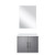 Lexora - Geneva 24" W x 22 " D Dark Grey Single Bath Vanity Cultured Marble Countertop and 18 in Mirror - LVG24SB310