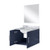 Lexora - Geneva 24" W x 22" D Navy Blue Single Bath Vanity Carrara Marble Countertop and 18 in Mirror - LVG24SE110