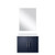 Lexora - Geneva 24" W x 22" D Navy Blue Single Bath Vanity Cultured Marble Countertop and 18 in Mirror - LVG24SE310