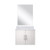 Lexora - Geneva 24" W x 22" D Glossy White Single Bath Vanity Carrara Marble Countertop and 18 in Mirror - LVG24SM110