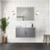 Lexora - Geneva 36" W x 22" D Dark Grey Bath Vanity and Carrara Marble Top - LVG36SB100